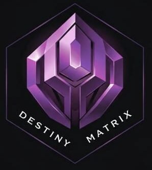 The Destiny Matrix logo set against a solid black background.